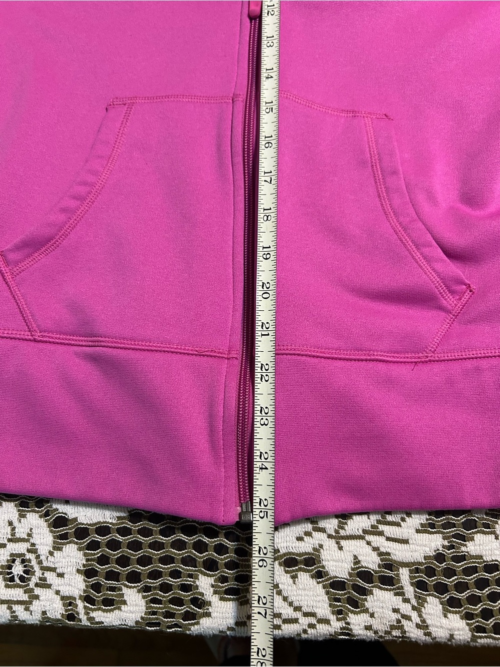 Nike Magenta Zip Hoodie with Navy Swoosh - Picture 9 of 13